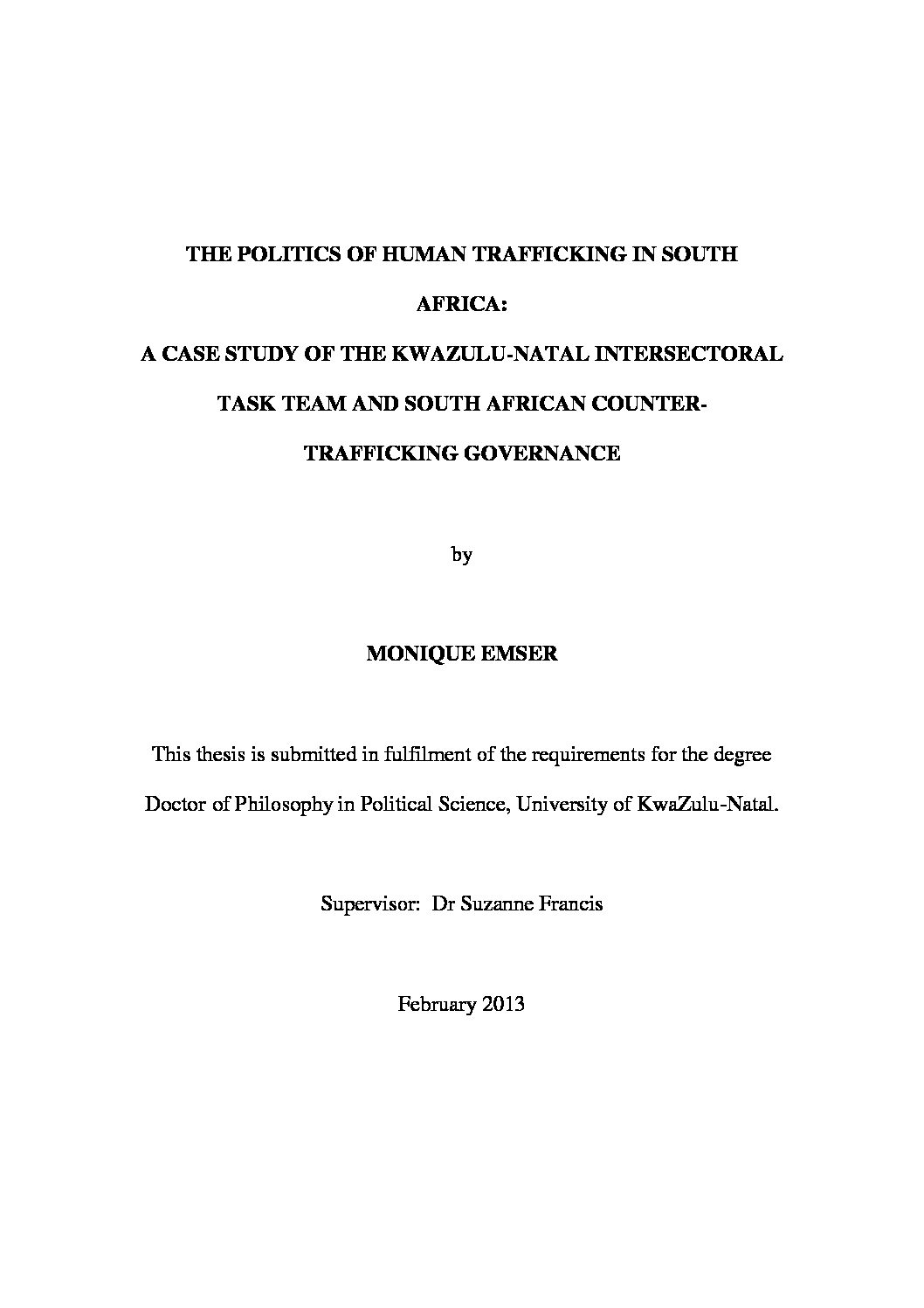 human trafficking dissertation pdf