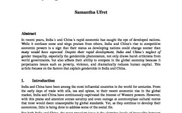 No One Wants a Baby Girl: Analyzing Gendercide in China and India
