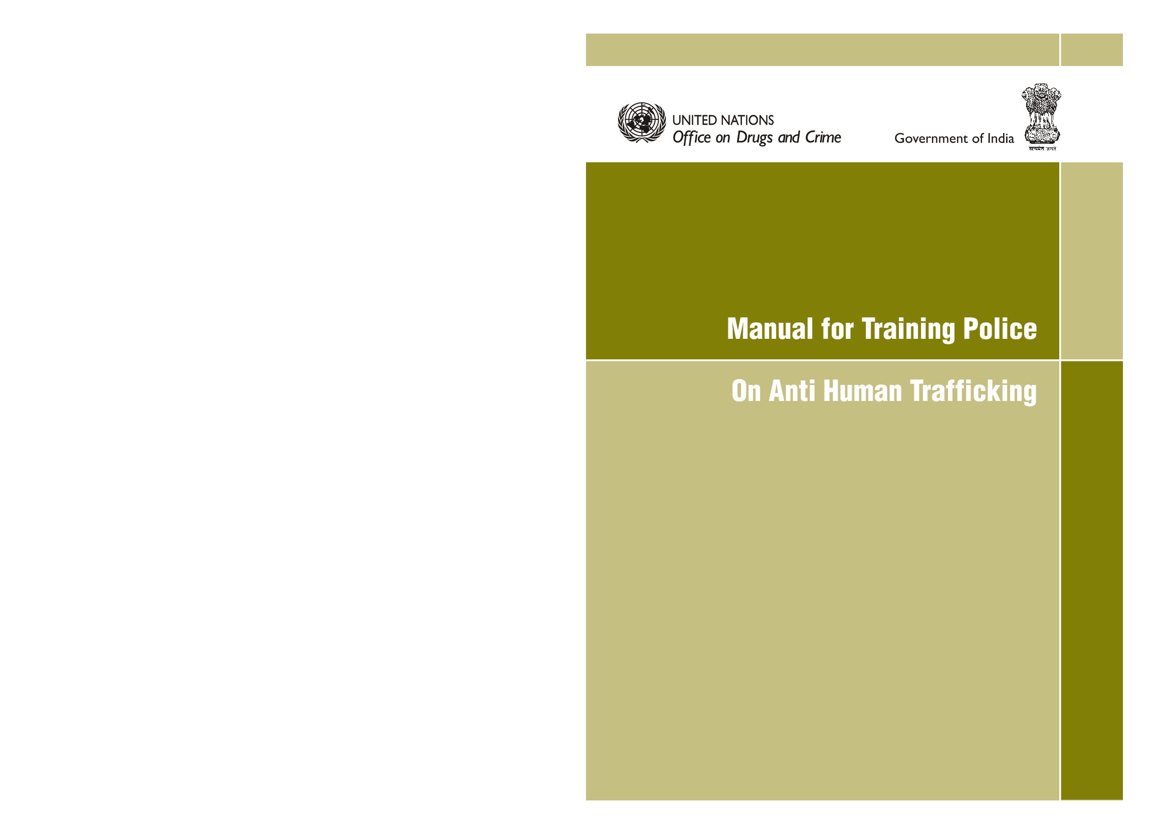 Manual for Training Police on Anti-Human Trafficking