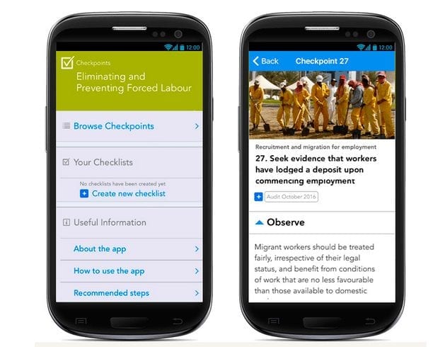 Eliminating and Preventing Forced Labor: Checkpoints App