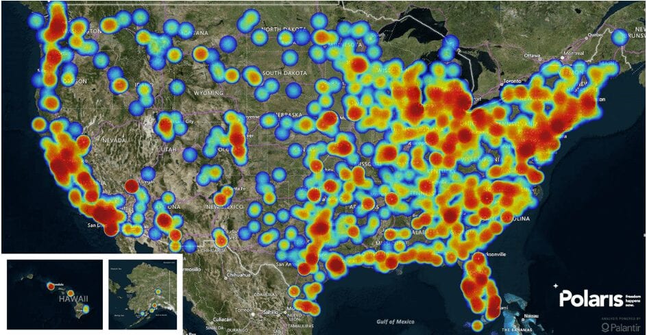 human trafficking map