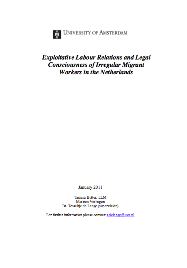 Exploitative Labour Relations and Legal Consciousness of Irregular Migrant Workers in the Netherlands