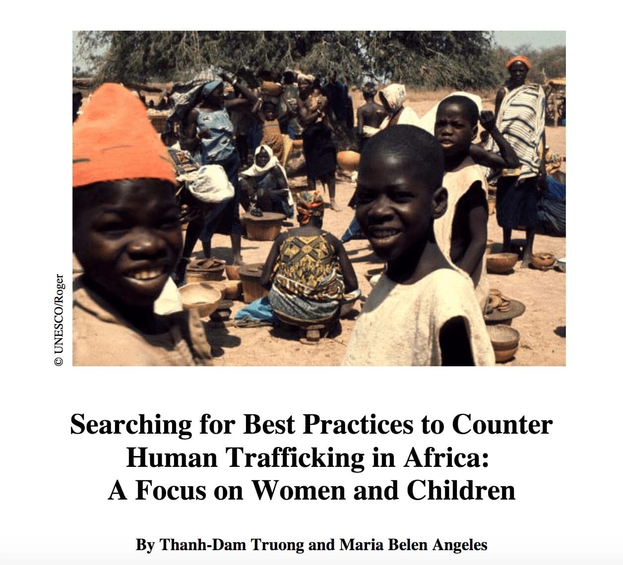 Searching for Best Practices to Counter Human Trafficking in Africa: A Focus on Women and Children