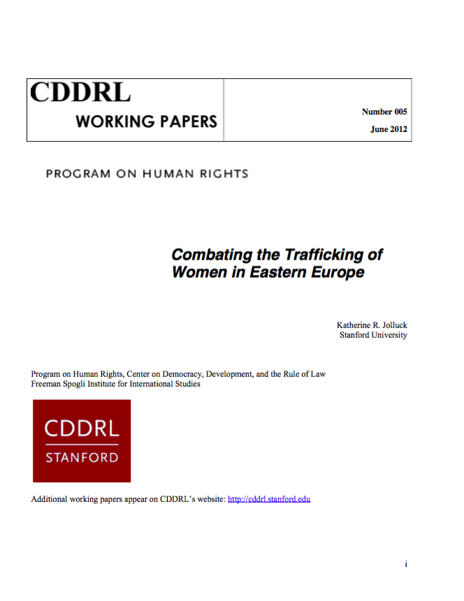 Combating the Trafficking of Women in Eastern Europe