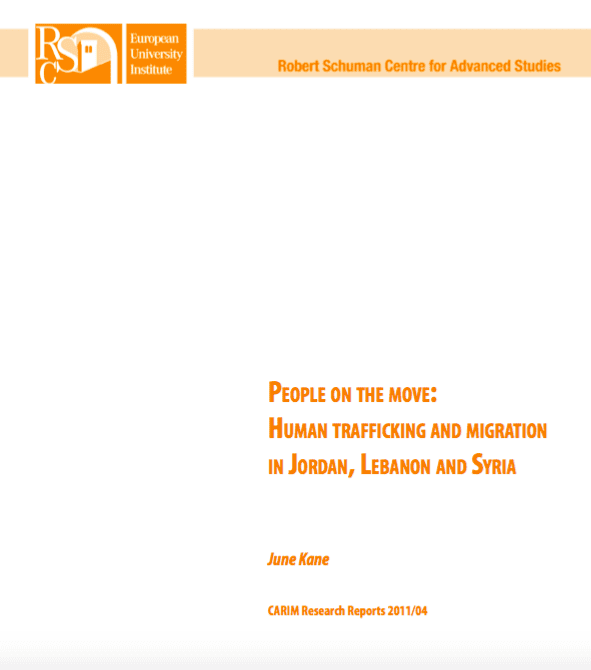 People on the Move: Human Trafficking and Migration in Jordan, Lebanon, and Syria