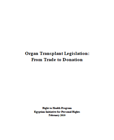 Organ Transplant Legislation: From Trade to Donation