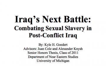 Iraq’s Next Battle: Combatting Sexual Slavery in Post-Conflict Iraq