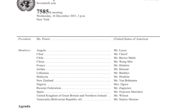 United Nations Security Council: 7585th Meeting