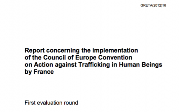 Report concerning the implementation of the Council of Europe Convention on Action against Trafficking in Human Beings by France
