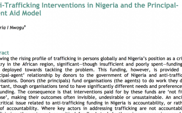 Anti-trafficking interventions in Nigeria and the principal-agent aid model