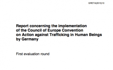 Report concerning the implementation of the Council of Europe Convention on Action against Trafficking in Human Beings by Germany