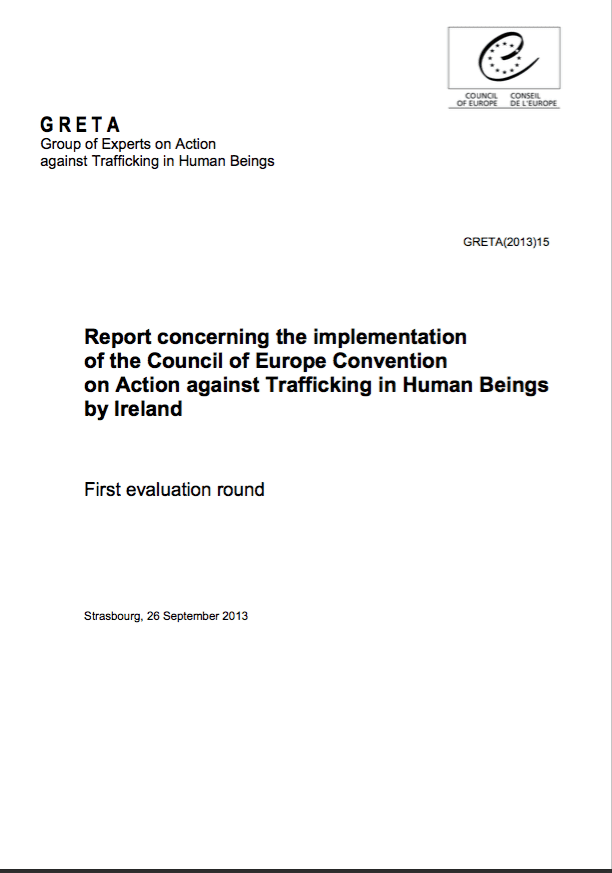 Report concerning the implementation of the Council of Europe Convention on Action against Trafficking in Human Beings by Ireland