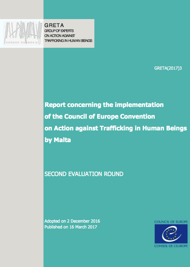 Report concerning the implementation of the Council of Europe Convention on Action against Trafficking in Human Beings by Malta