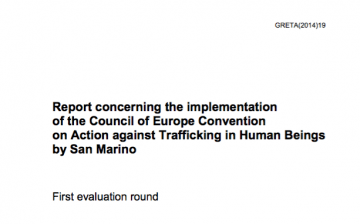 Report concerning the implementation of the Council of Europe Convention on Action against Trafficking in Human Beings by San Marino