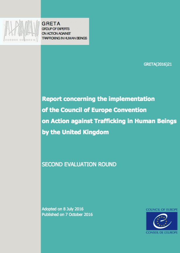 Report concerning the implementation of the Council of Europe Convention on Action against Trafficking in Human Beings by the United Kingdom