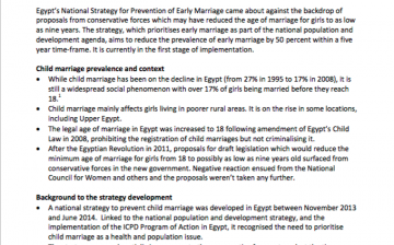 Country Fact Sheet: Egypt