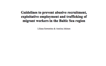 Guidelines to prevent abusive recruitment, exploitative employment and trafficking of migrant workers in the Baltic Sea region