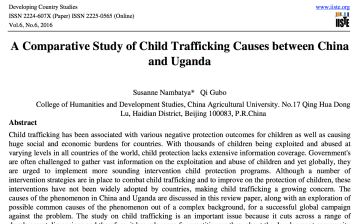 A comparison of child trafficking causes between China and Uganda