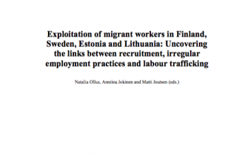 Estonian Migrant Workers as Targets of Trafficking for Forced Labour and Labour Exploitation