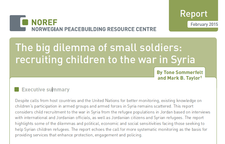 The Big Dilemma of Small Soldiers: Recruiting Children to the War in Syria