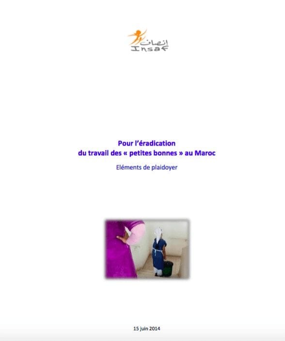 Pour l’Éradication du Travail des « petites bonnes » au Maroc