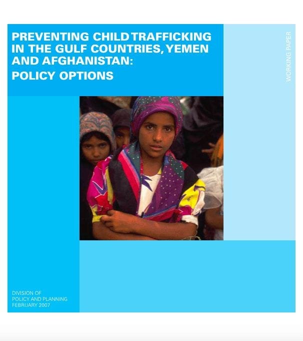 Preventing Child Trafficking in the Gulf Countries, Yemen and Afghanistan: Policy Options