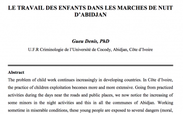 Le travail des enfants dans les marches de nuit d’Abidjan