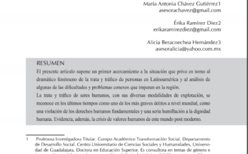 La Trata y el tráfico de personas: escenarios globales de la esclavitud moderna