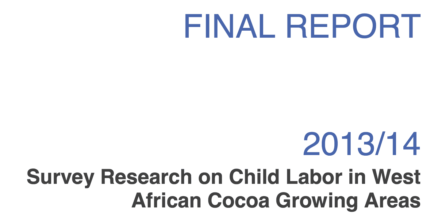 Survey Research on Child Labor in West African Cocoa Growing Areas