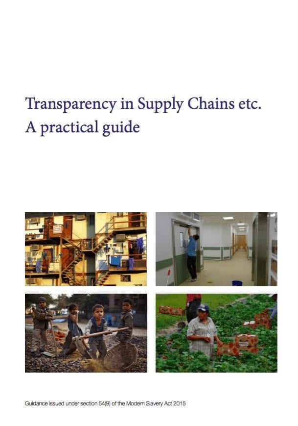 Transparency in Supply Chains etc. A practical guide