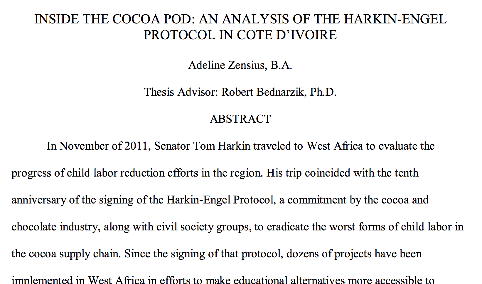 Inside the cocoa pod: an analysis of the Harkin-Engel protocol in Côte d’Ivoire