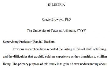 The reintegration experiences of ex-child soldiers in Liberia