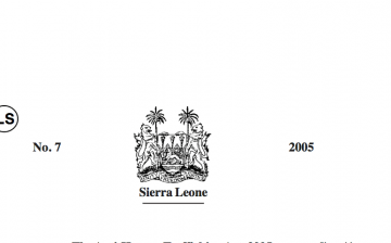 The Anti-Human Trafficking Act, Sierra Leone