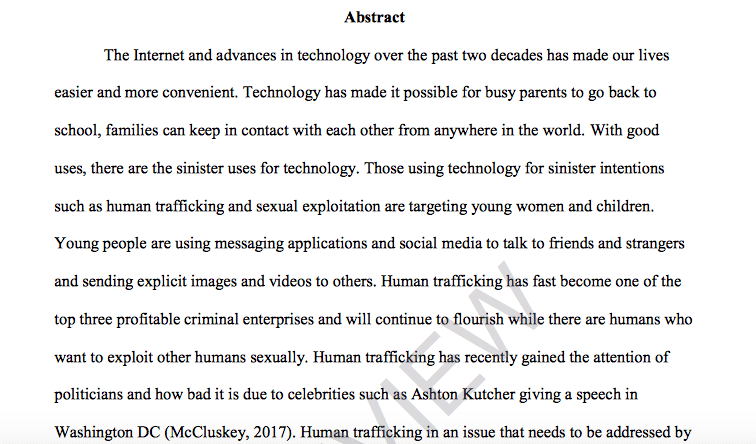 The Impact of Advancing Technologies Upon Global Human Trafficking and Sexual Exploitation in Society Today