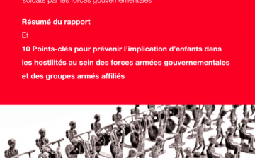 “Au-delà des mots”: Un Programme d’Action pour Mettre Fin à l’Utilisation d’Enfants Soldats par les Forces Gouvernementales