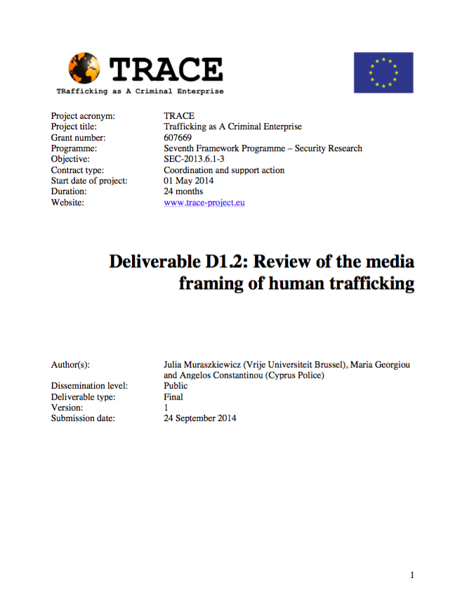 Review of the media framing of human trafficking