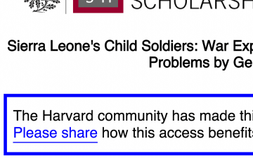Sierra Leone’s Child Soldiers: War Exposures and Mental Health Problems by Gender