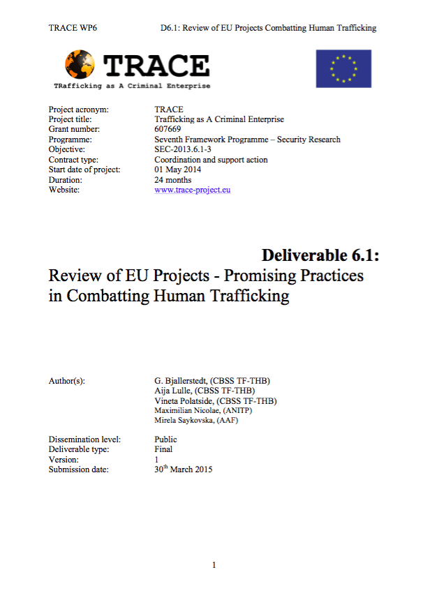 Review of EU Projects – Promising Practices in Combatting Human Trafficking