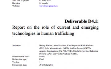 Report on the role of current and emerging technologies in human trafficking