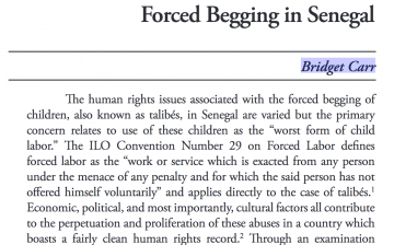 Forced Begging in Senegal