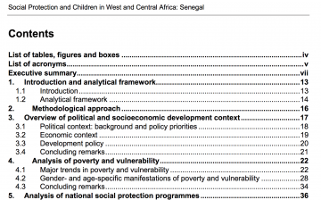 Social Protection and Children in West and Central Africa – Case Study Senegal