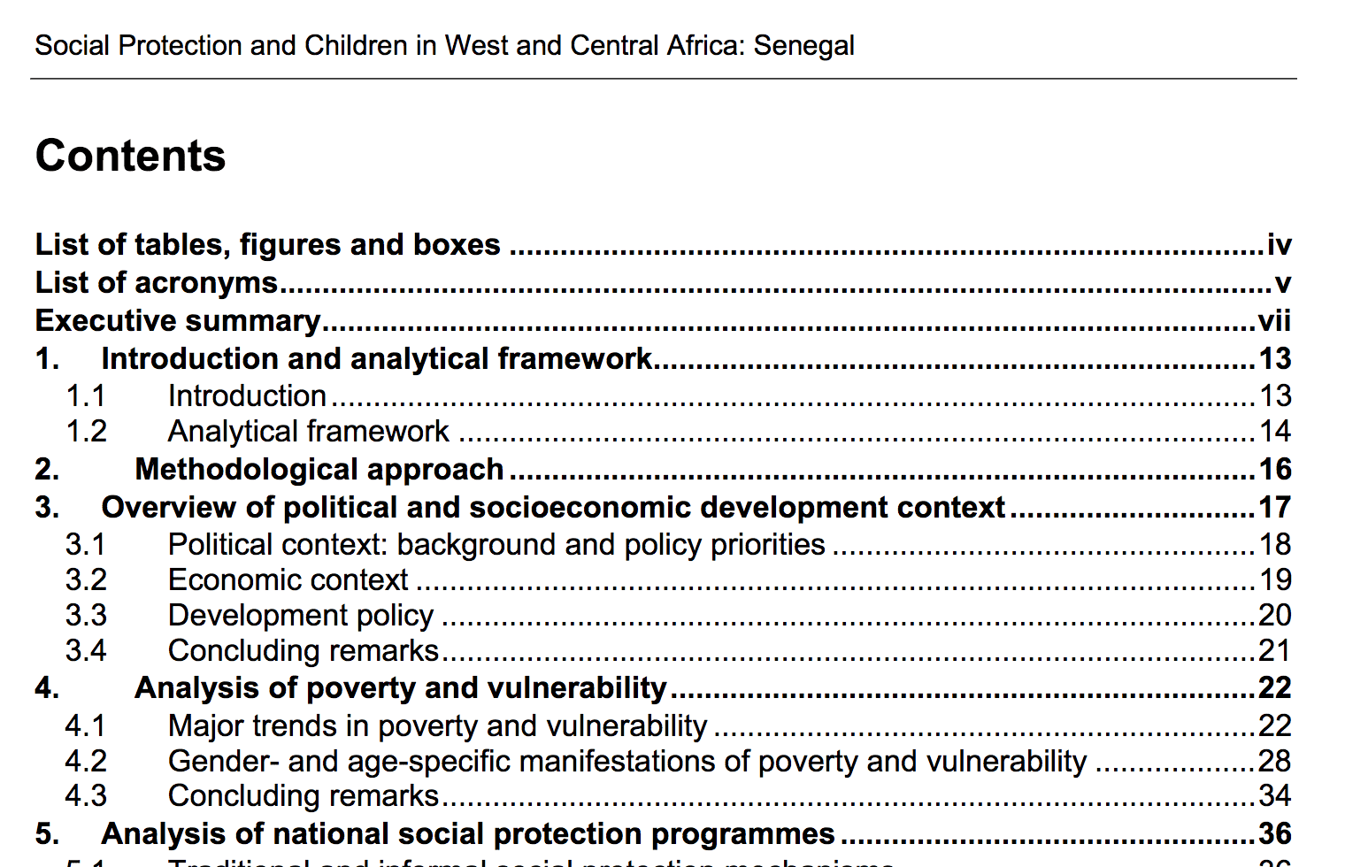 Social Protection and Children in West and Central Africa – Case Study Senegal