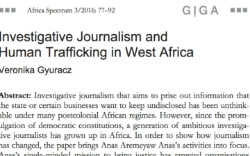 Investigative Journalism and Human Trafficking in West Africa