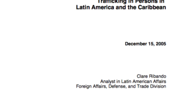 Trafficking in Persons in Latin America and the Caribbean