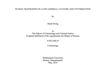 Human Trafficking in Latin America: Culture and Victimization