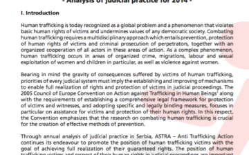 Position of Human Trafficking Victims in Court Proceedings ‐ Analysis of judicial practice for 2014 (Serbia)