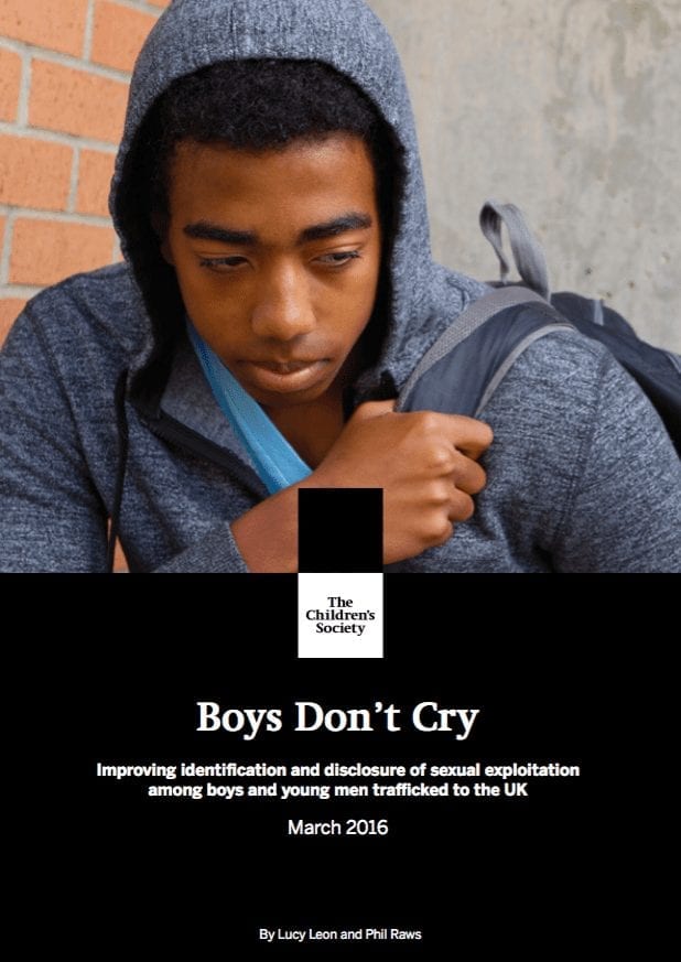 Boys don’t cry: improving identification and disclosure of sexual exploitation among boys and young men trafficked to the UK