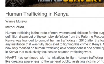 Human trafficking in Kenya