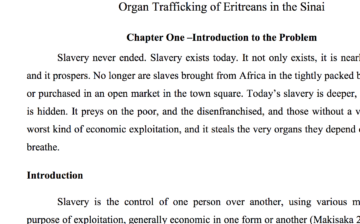 Organ Trafficking of Eritreans in the Sinai: Perpetration or Provision of Service?