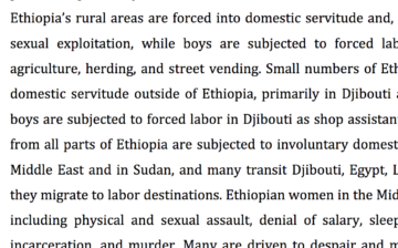 Root causes and solutions to human trafficking in Ethiopia